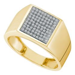 0.25CT Diamond Mens 10KT Ring Yellow Gold