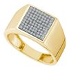 Image 1 : 0.25CT Diamond Mens 10KT Ring Yellow Gold