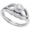 Image 1 : 0.35CT Diamond Bridal 10KT Ring White Gold