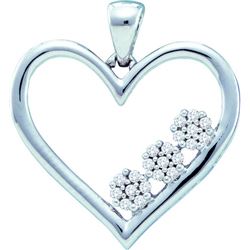 0.05CT Diamond Heart 10KT Pendant White Gold