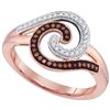 Image 1 : 0.15CT Diamond Micro-Pave 10KT Ring Rose Gold