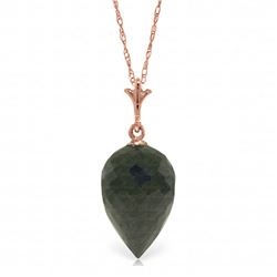 12.25 ctw Black Spinel Necklace Jewelry 14KT Rose Gold