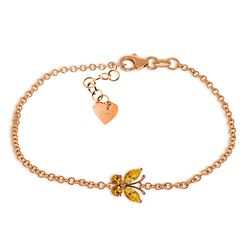 0.60 ctw Citrine Bracelet Jewelry 14KT Rose Gold