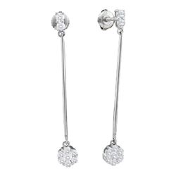 0.50CT Diamond Anniversary 14KT Earrings White Gold