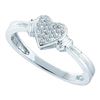 Image 1 : 0.85CT Diamond Heart 10KT Ring White Gold