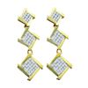 Image 1 : 0.33CT Diamond Micro-Pave 10KT Earrings Yellow Gold