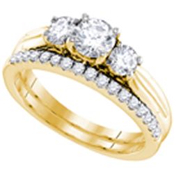 1CT Diamond Anniversary 14KT Ring Yellow Gold
