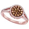 Image 1 : 0.50CT Diamond Micro-Pave 10KT Ring Rose Gold
