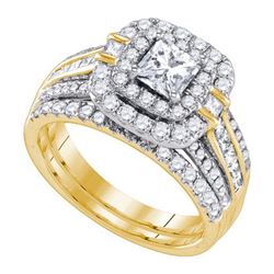 2.0CT Diamond Bridal 14KT Ring Yellow Gold