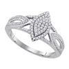 Image 1 : 0.25CT Diamond Micro-Pave 10KT Ring White Gold