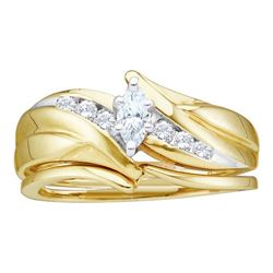 0.25CT Diamond Bridal 10KT Ring Yellow Gold