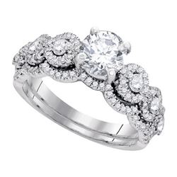 1.60CT Diamond Bridal 14KT Ring White Gold
