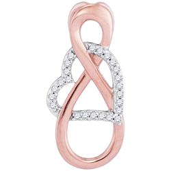 0.10CT Diamond Heart 10KT Pendant 2Tone Gold