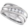 Image 1 : 0.50CT Diamond Mens 10KT Ring White Gold
