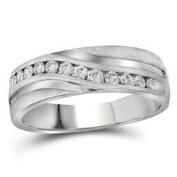 0.25CT Diamond Mens 10KT Ring White Gold