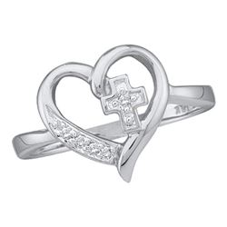 0.03CT Diamond Heart 10KT Ring White Gold