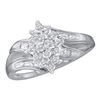 Image 1 : 0.10CT Diamond Cluster 10KT Ring White Gold