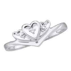 0.01CT Diamond Heart 14KT Ring White Gold