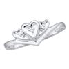 Image 1 : 0.01CT Diamond Heart 14KT Ring White Gold