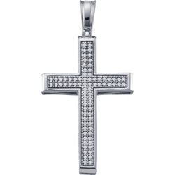 0.25CT Diamond Cross 10KT Pendant White Gold