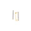 Image 1 : 0.05CT Diamond Hoops 10KT Earrings Yellow Gold