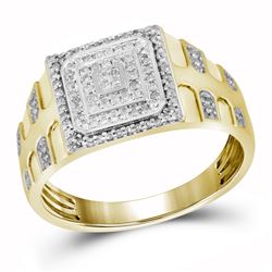 0.33CT Diamond Micro-Pave 10KT Ring Yellow Gold