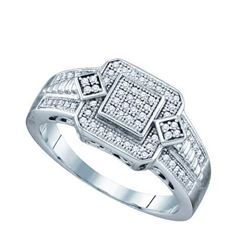 0.20CT Diamond Micro-Pave 10KT Ring White Gold