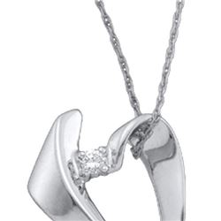 0.05CT Diamond Anniversary 14KT Pendant White Gold