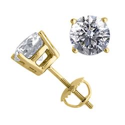 14K Yellow Gold Jewelry 2.04 ctw Natural Diamond Stud Earrings