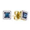 Image 1 : 0.25CT Diamond Invisible 14KT Earrings Yellow Gold