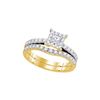 Image 1 : 0.85CT Diamond Bridal 14KT Ring Yellow Gold