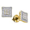Image 1 : 0.15CT Diamond Micro-Pave 10KT Earrings Yellow Gold