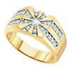 Image 1 : 0.50CT Diamond Mens 10KT Ring Yellow Gold