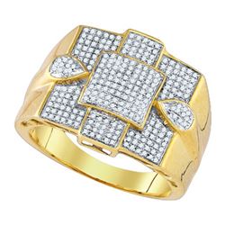 0.50CT Diamond Mens 10KT Ring Yellow Gold