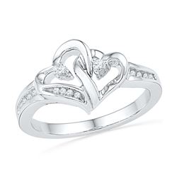 0.10CT Diamond Heart 10KT Ring White Gold