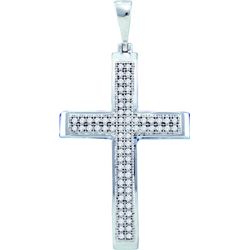 0.20CT Diamond Cross 10KT Pendant White Gold
