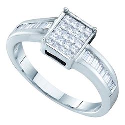 0.35CT Diamond Invisible 14KT Ring White Gold