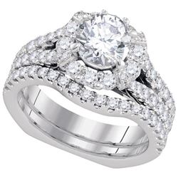 1.80CT Diamond Bridal 18KT Ring White Gold