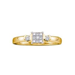 0.15CT Diamond Invisible 14KT Ring Yellow Gold