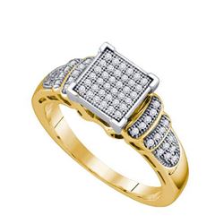 0.20CT Diamond Micro-Pave 10KT Ring Yellow Gold