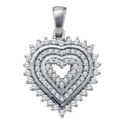 0.33CT Diamond Heart 10KT Pendant White Gold