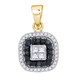 0.35CT Diamond Micro-Pave 10KT Pendant Yellow Gold