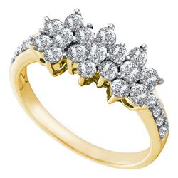 1CT Diamond Anniversary 10KT Ring Yellow Gold