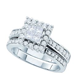 1.0CT Diamond Invisible 14KT Ring White Gold