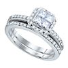 Image 1 : 0.75CT Diamond Invisible 14KT Ring White Gold