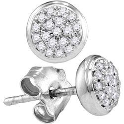 0.10CT Diamond Micro-Pave 10KT Earrings White Gold