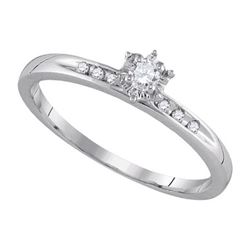 0.10CT Diamond Bridal 14KT Ring White Gold