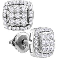 1.0CT Diamond Anniversary 10KT Earrings White Gold