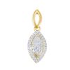 Image 1 : 0.02CT Diamond Micro-Pave 10KT Pendant Yellow Gold