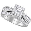 Image 1 : 1.0CT Diamond Bridal 14KT Ring White Gold